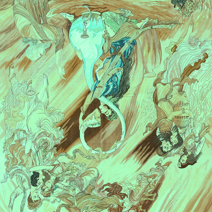 Animal Turquoise Traditional Rug, tr3230turq