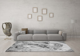 Machine Washable Animal Gray Traditional Rug in a Living Room,, wshtr3230gry