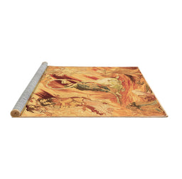 Sideview of Machine Washable Animal Brown Traditional Rug, wshtr3230brn