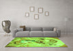 Machine Washable Animal Green Traditional Area Rugs in a Living Room,, wshtr3230grn