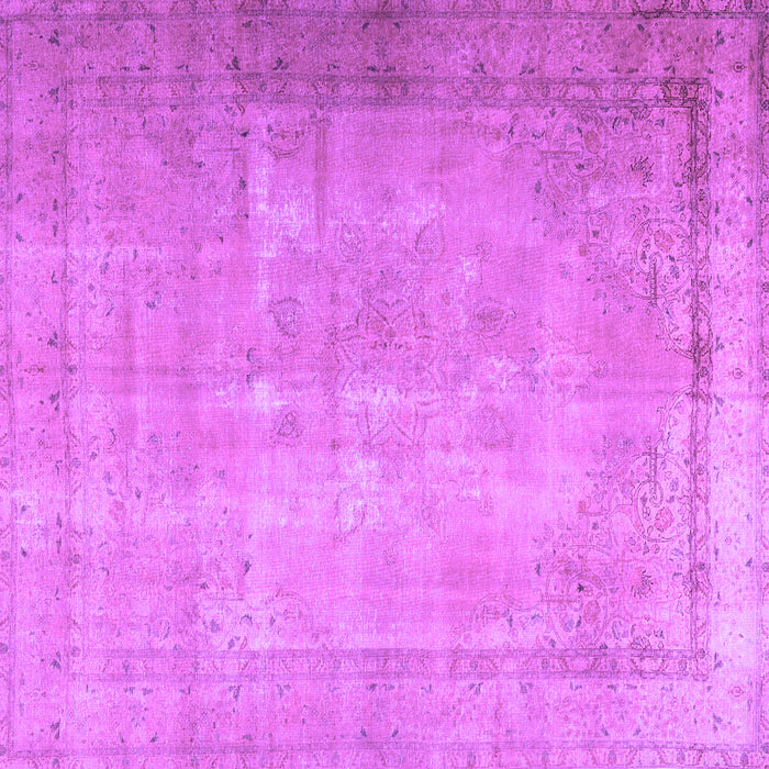 Square Machine Washable Persian Purple Traditional Area Rugs, wshtr3231pur