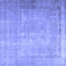 Square Persian Blue Traditional Rug, tr3231blu