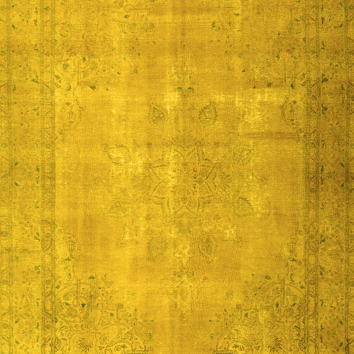 Machine Washable Persian Yellow Traditional Rug, wshtr3231yw