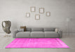 Machine Washable Persian Pink Traditional Rug in a Living Room, wshtr3231pnk