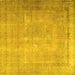 Square Persian Yellow Traditional Rug, tr3231yw