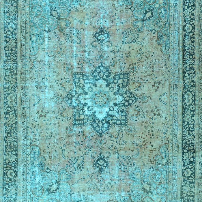 Machine Washable Persian Light Blue Traditional Rug, wshtr3232lblu