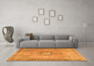 Machine Washable Persian Orange Traditional Area Rugs in a Living Room, wshtr3232org