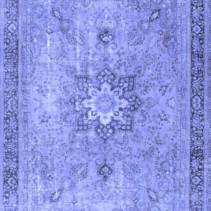 Machine Washable Persian Blue Traditional Rug, wshtr3232blu