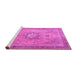 Sideview of Machine Washable Persian Pink Traditional Rug, wshtr3232pnk