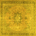 Square Persian Yellow Traditional Rug, tr3232yw