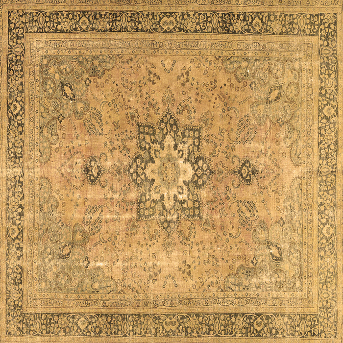 Square Persian Brown Traditional Rug, tr3232brn