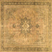 Square Persian Brown Traditional Rug, tr3232brn
