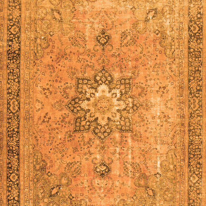 Serging Thickness of Machine Washable Persian Orange Traditional Area Rugs, wshtr3232org
