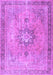 Machine Washable Persian Purple Traditional Area Rugs, wshtr3232pur