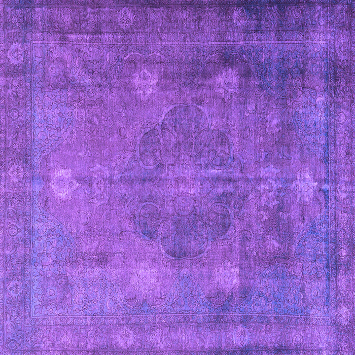 Square Machine Washable Persian Purple Traditional Area Rugs, wshtr3233pur