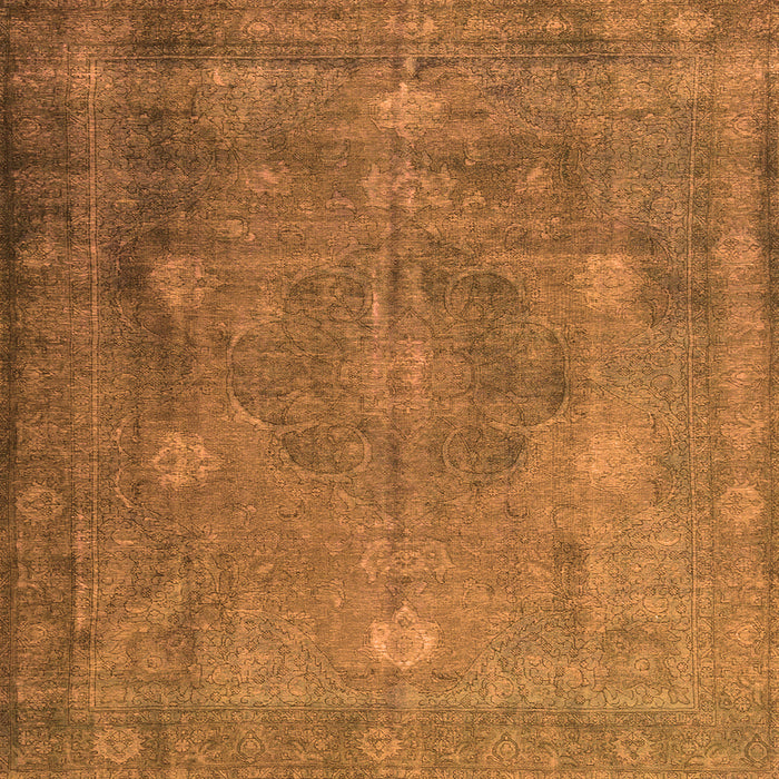 Serging Thickness of Persian Orange Traditional Rug, tr3233org