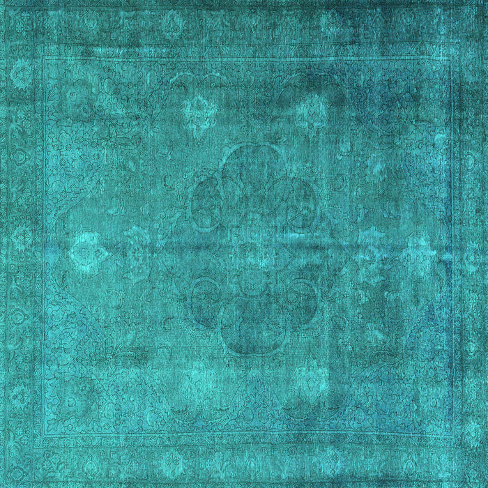 Square Machine Washable Persian Turquoise Traditional Area Rugs, wshtr3233turq