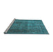 Sideview of Machine Washable Persian Light Blue Traditional Rug, wshtr3234lblu