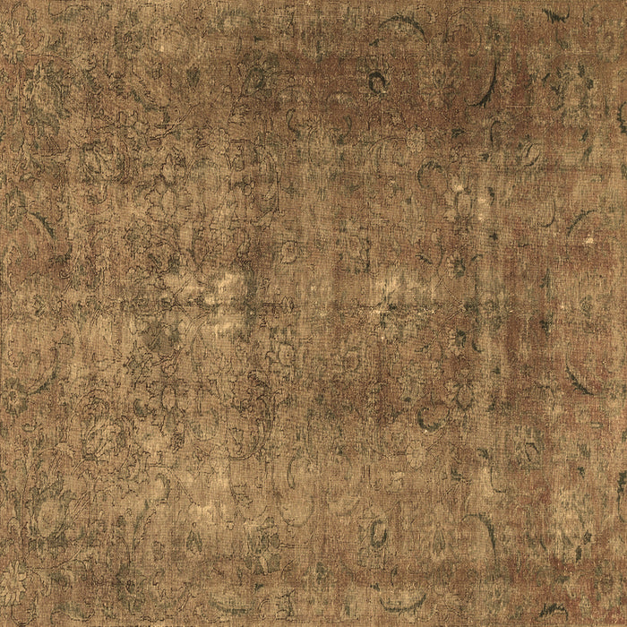 Square Persian Brown Traditional Rug, tr3234brn