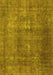 Machine Washable Persian Yellow Traditional Rug, wshtr3234yw