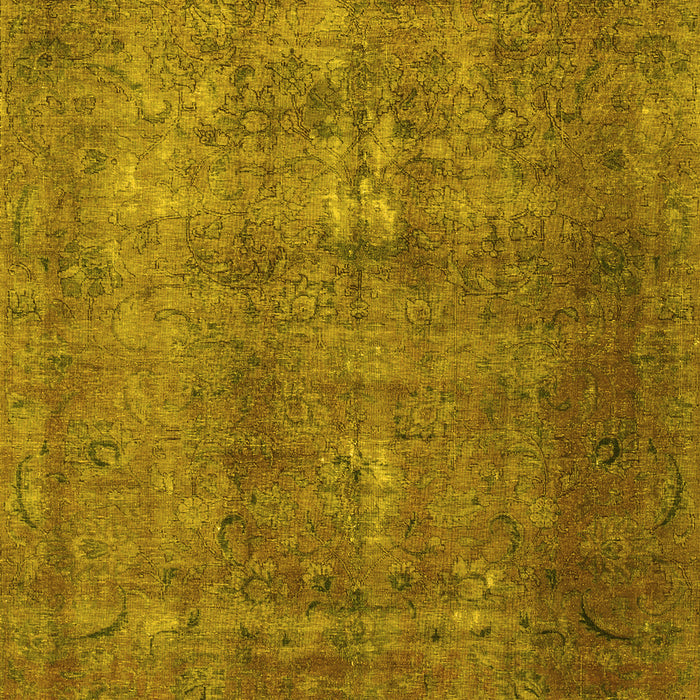 Machine Washable Persian Yellow Traditional Rug, wshtr3234yw
