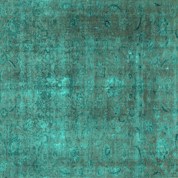 Square Machine Washable Persian Turquoise Traditional Area Rugs, wshtr3234turq