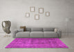Machine Washable Persian Pink Traditional Rug in a Living Room, wshtr3234pnk