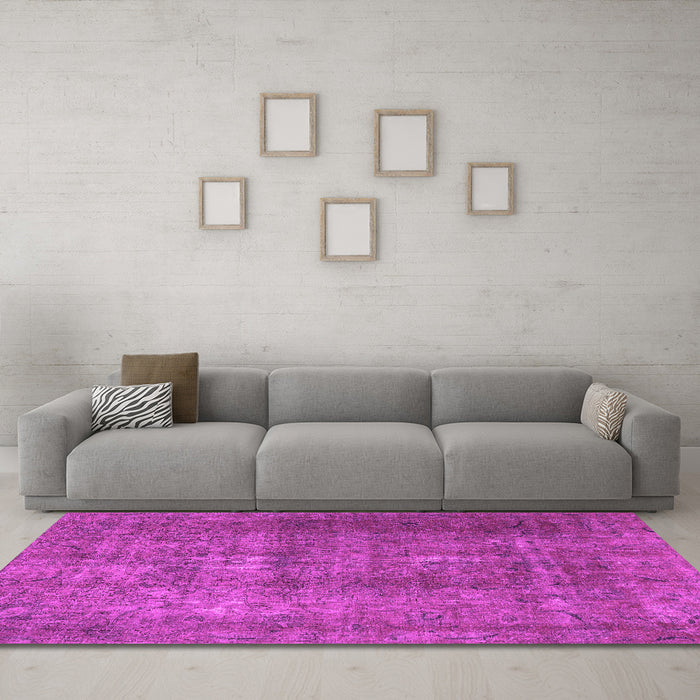 Machine Washable Persian Pink Traditional Rug in a Living Room, wshtr3234pnk