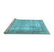 Sideview of Machine Washable Persian Light Blue Traditional Rug, wshtr3235lblu