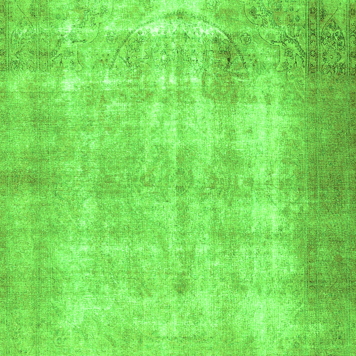 Serging Thickness of Machine Washable Persian Green Traditional Area Rugs, wshtr3235grn