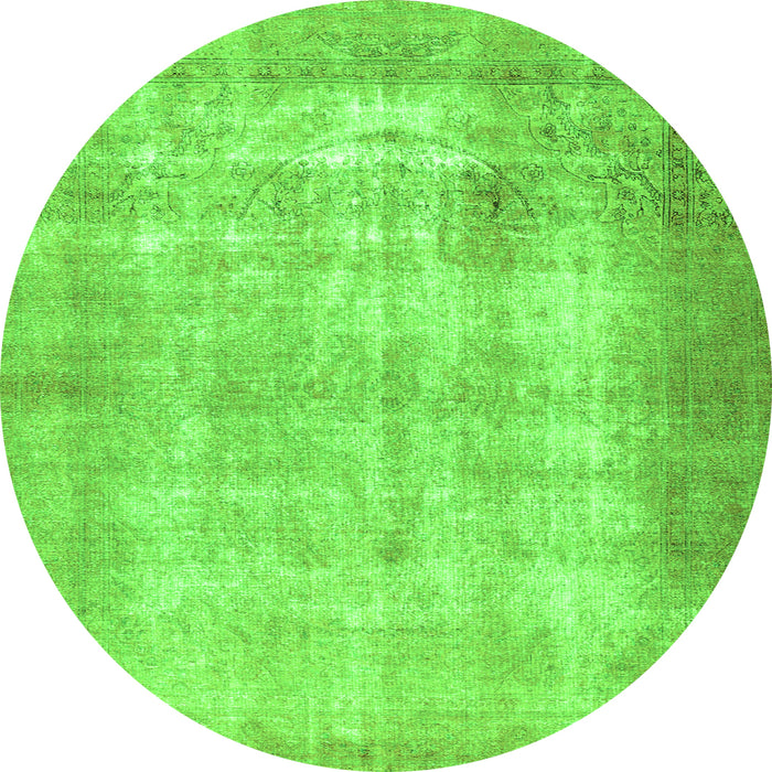 Square Persian Green Traditional Rug, tr3235grn