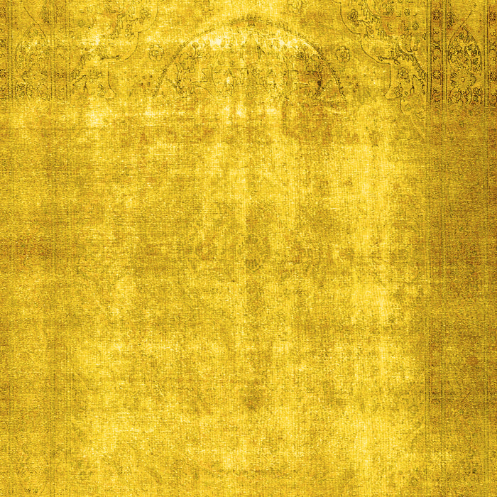 Machine Washable Persian Yellow Traditional Rug, wshtr3235yw