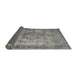 Sideview of Traditional Dark Gray Persian Rug, tr3236