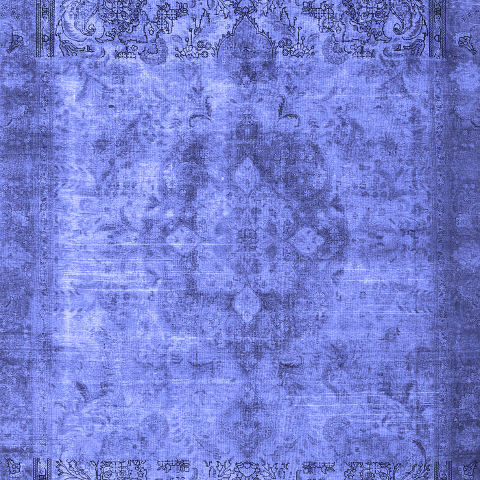 Machine Washable Persian Blue Traditional Rug, wshtr3236blu