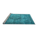 Sideview of Machine Washable Persian Light Blue Traditional Rug, wshtr3236lblu