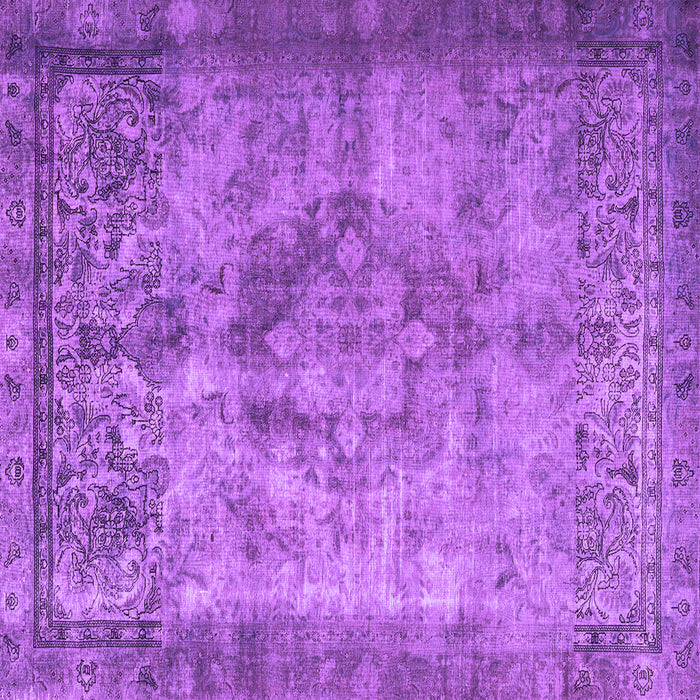 Square Machine Washable Persian Purple Traditional Area Rugs, wshtr3236pur