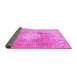 Sideview of Persian Pink Traditional Rug, tr3237pnk