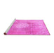 Sideview of Machine Washable Persian Pink Traditional Rug, wshtr3237pnk