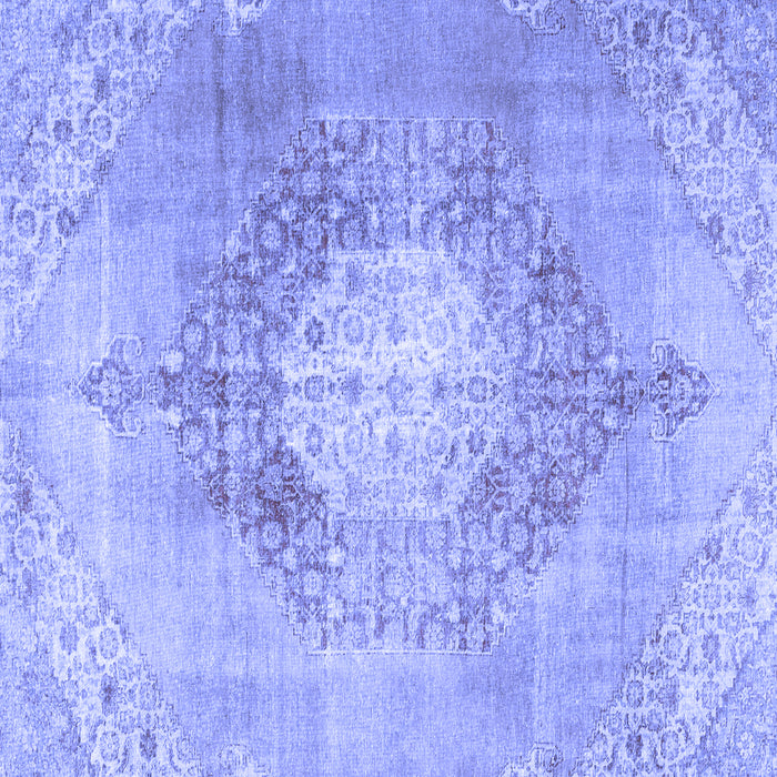 Square Persian Blue Traditional Rug, tr3237blu