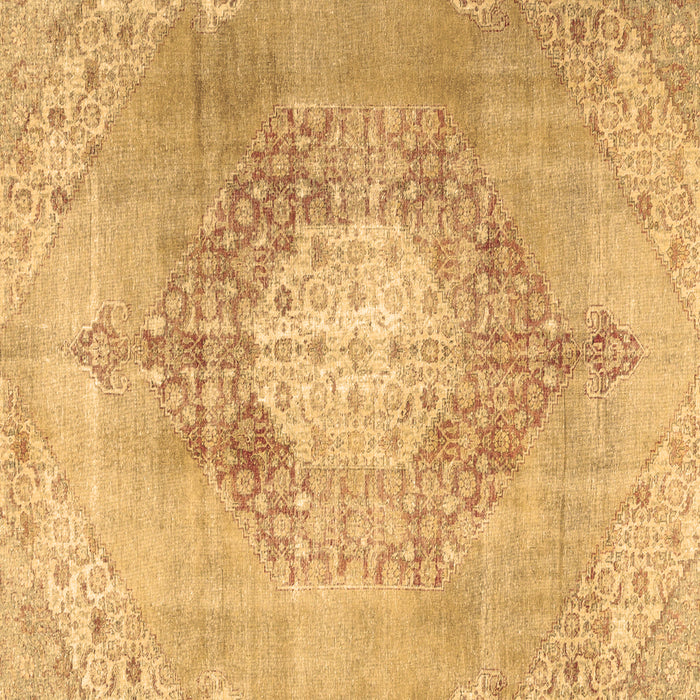 Square Persian Brown Traditional Rug, tr3237brn
