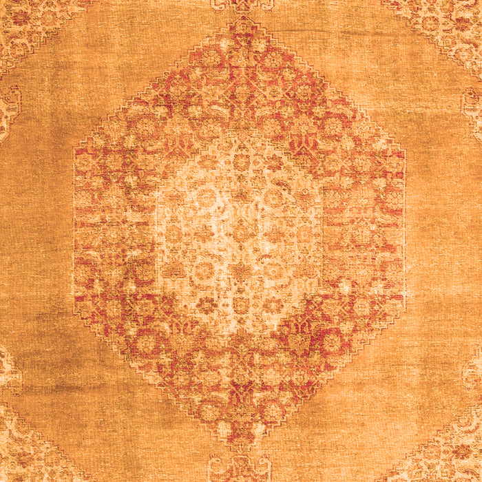 Serging Thickness of Machine Washable Persian Orange Traditional Area Rugs, wshtr3237org