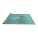 Sideview of Machine Washable Persian Light Blue Traditional Rug, wshtr3237lblu