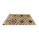 Sideview of Machine Washable Traditional Light Brown Rug, wshtr3238