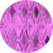 Round Persian Purple Traditional Rug, tr3238pur