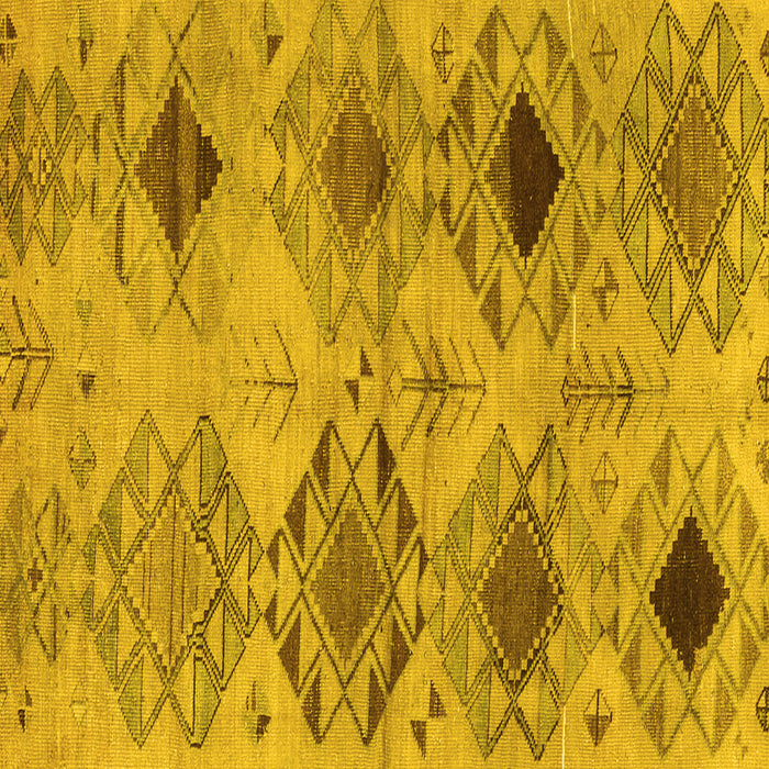 Square Persian Yellow Traditional Rug, tr3238yw