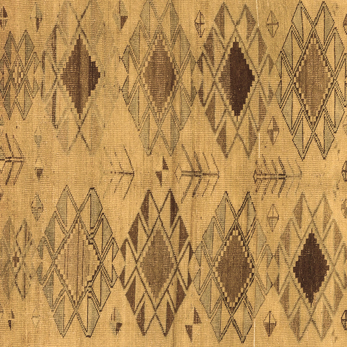 Square Persian Brown Traditional Rug, tr3238brn