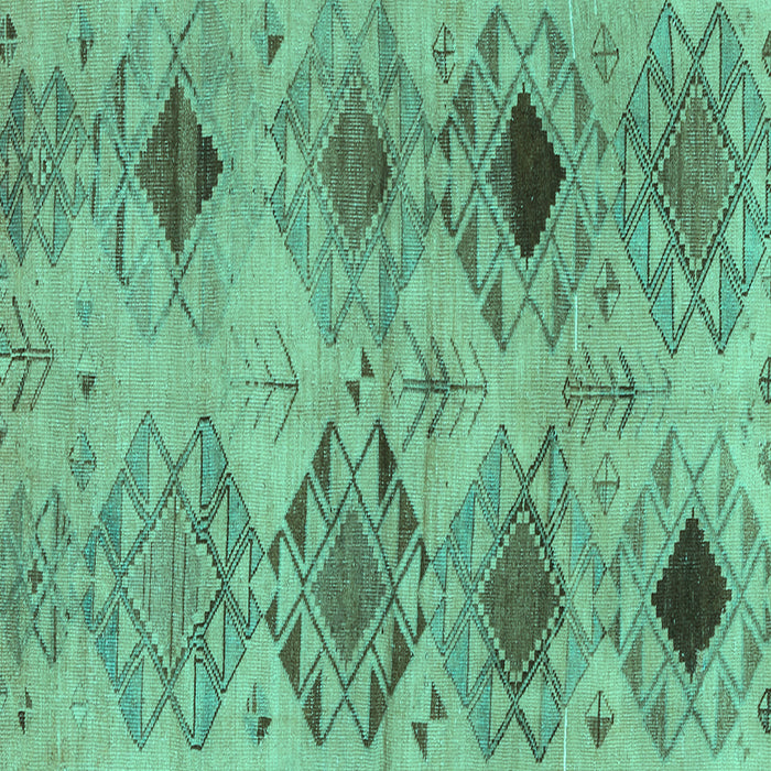 Square Persian Turquoise Traditional Rug, tr3238turq