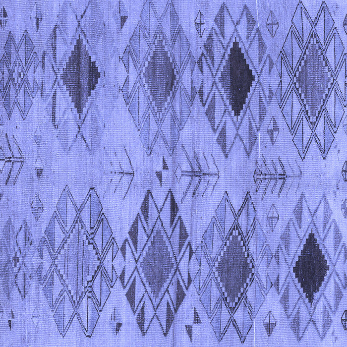 Square Persian Blue Traditional Rug, tr3238blu