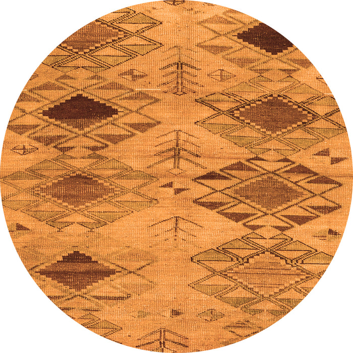 Square Persian Orange Traditional Rug, tr3238org