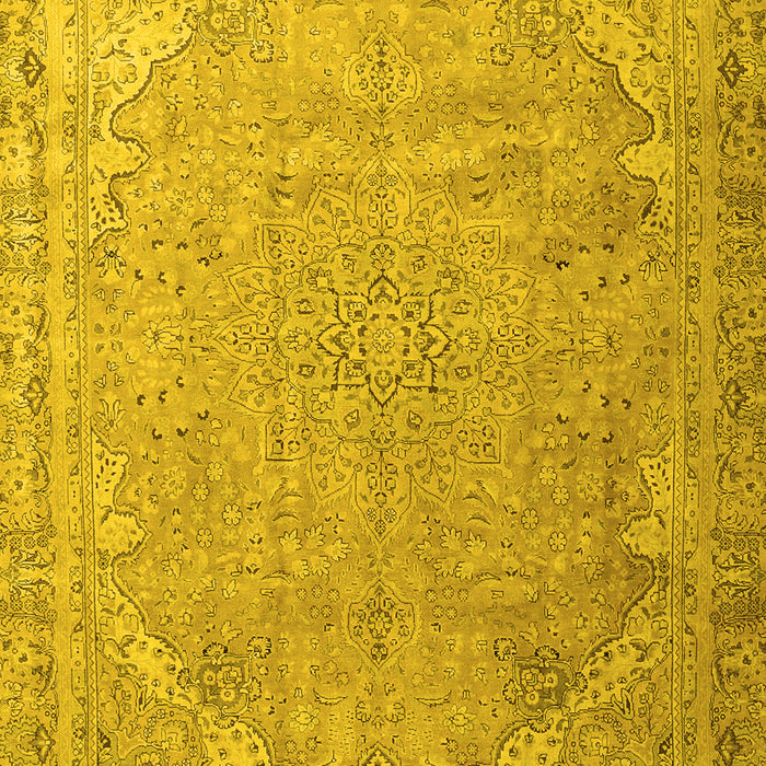 Machine Washable Persian Yellow Traditional Rug, wshtr3239yw